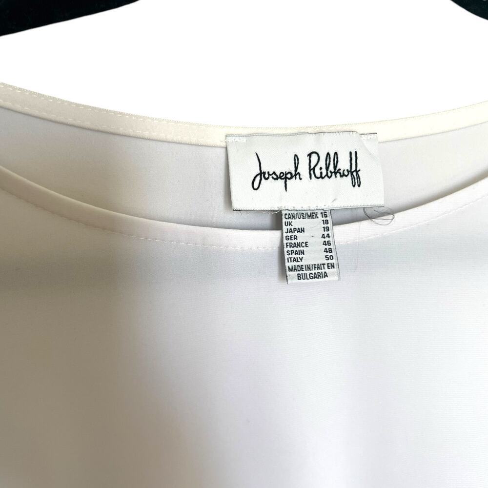 Joseph Ribkoff Women Top‎ Style 201174 White Size US 16 - Picture 4 of 8